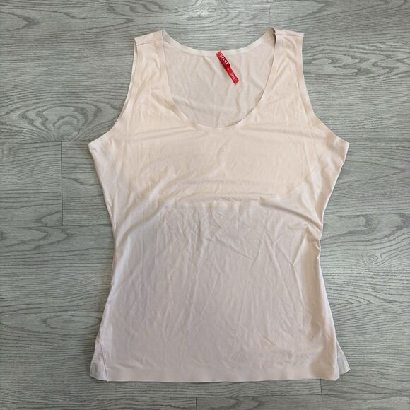 Spanx Sleeveless Shape Wear Tank Women XL Blush Control Lightweight Undershirt - Picture 1 of 6